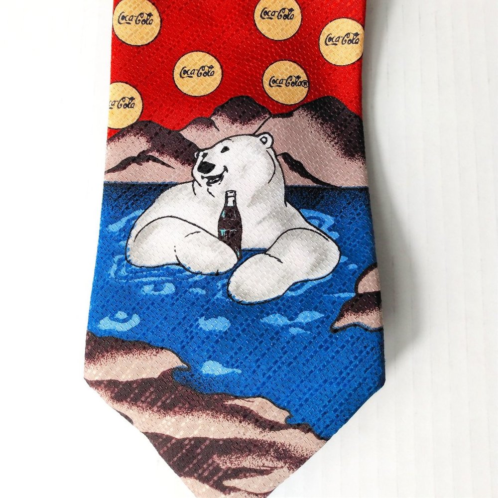 Coca Cola Polar Bear Novelty Neck Tie